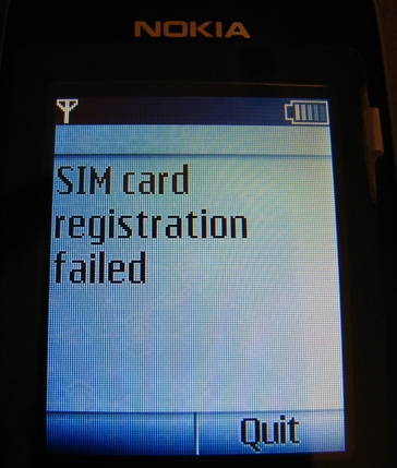 phone error msg